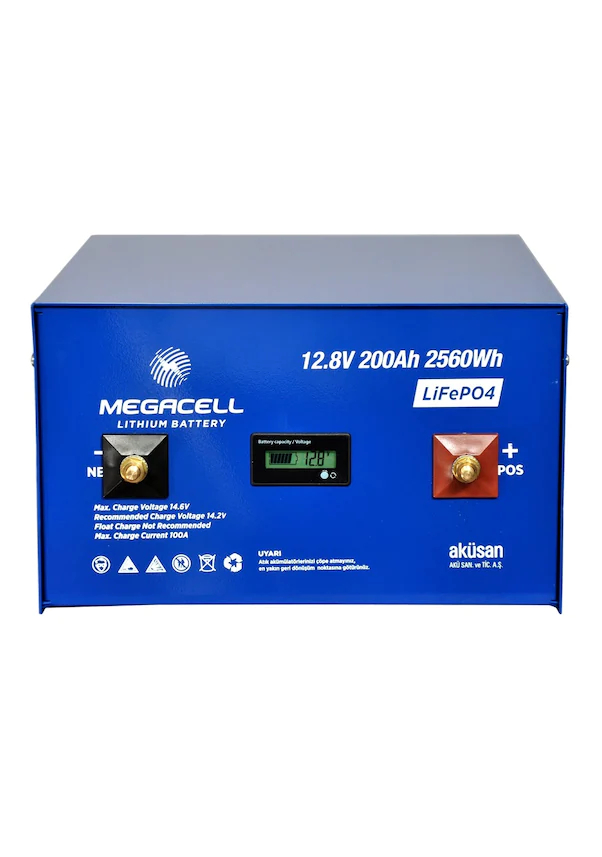Megacell  Lityum LifePo4 Akü Serisi (12.8 Volt 200 Amper)